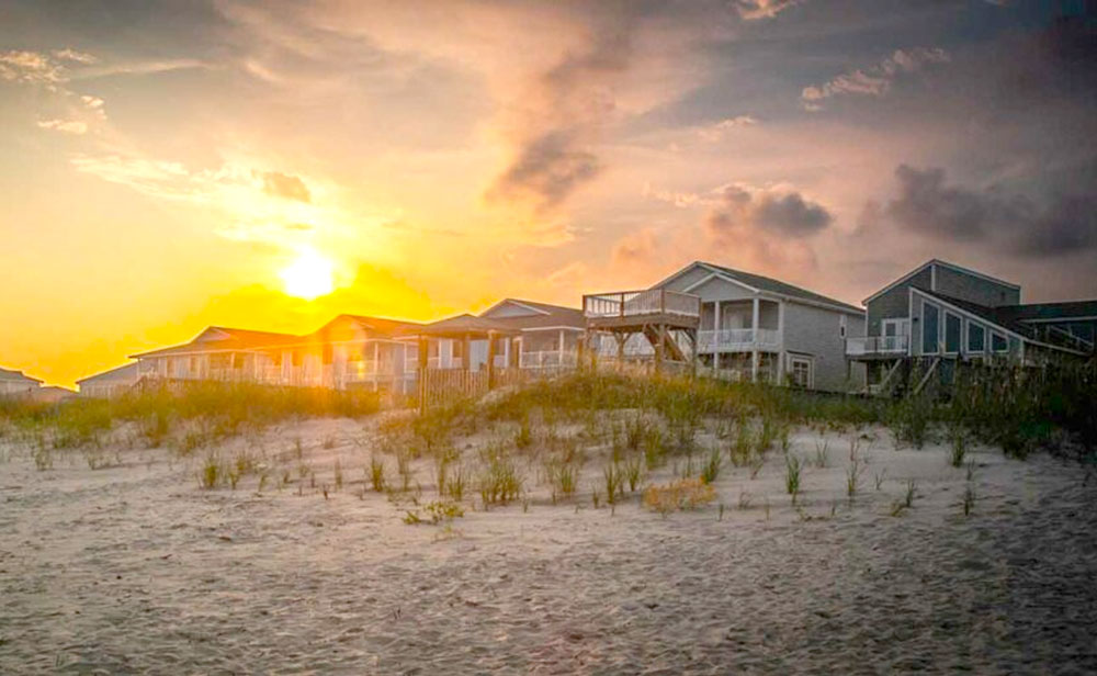 Outer Banks Homes at Sunset